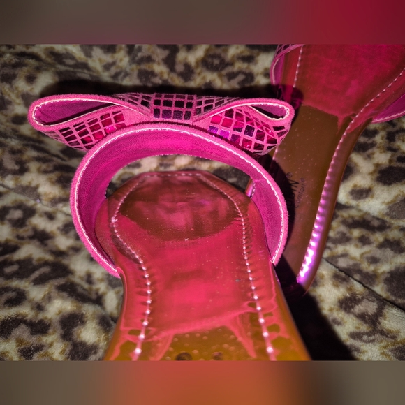 Cape Robbin Pink Bow Sandals Barbie Pink New 7 - Picture 6 of 8